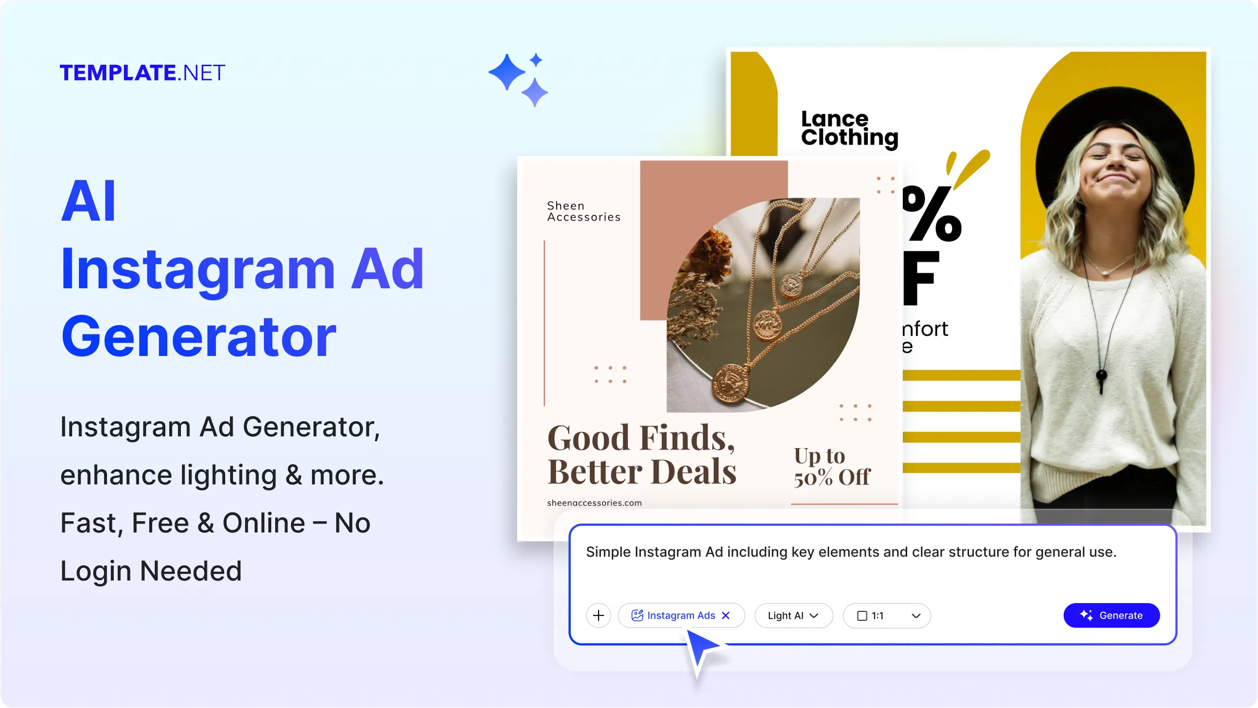 Free AI Instagram Ad Image Generator, Create Instagram Ads Online [ No Signup ]